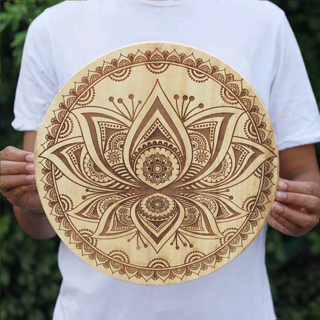 The Divine Lotus Carved Wooden Poster - Image 6