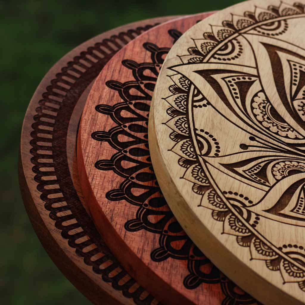 The Divine Lotus Carved Wooden Poster - Image 8