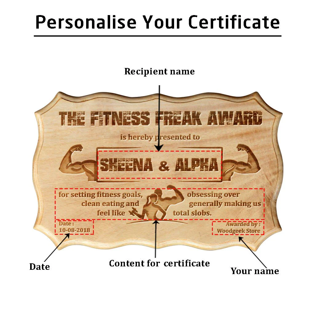 The Fitness Freak Custom Award Certificate - Image 5