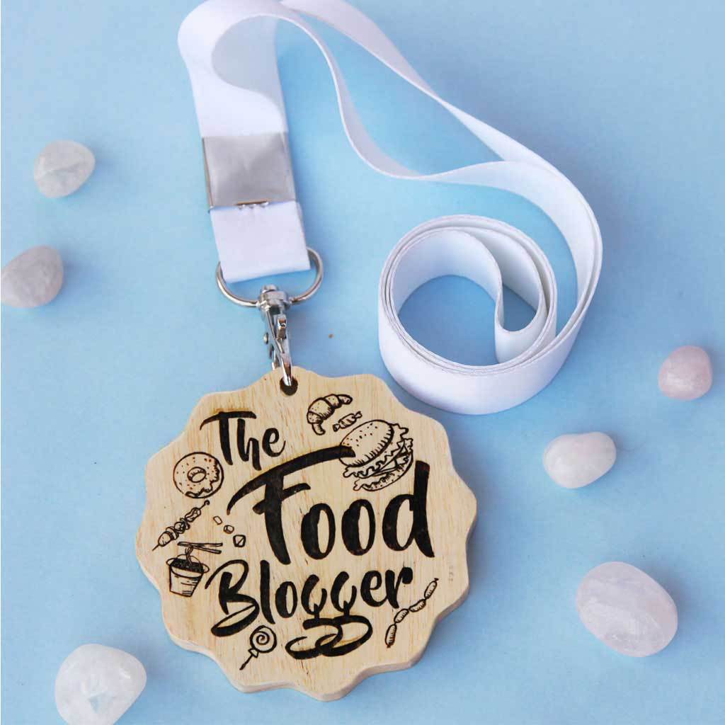 The Food Blogger Wooden Medal