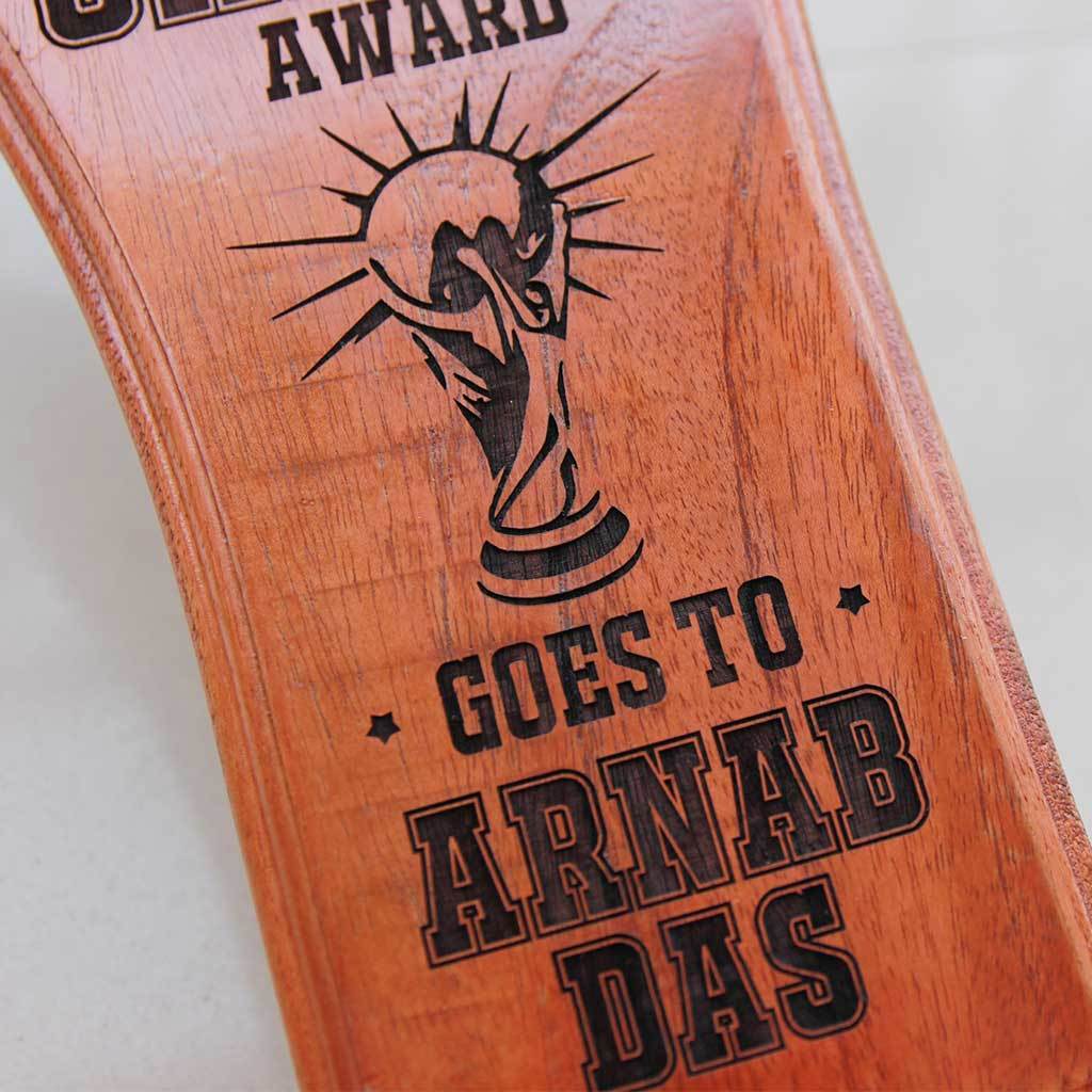 The Football Champ Wooden Award Standee - Image 3