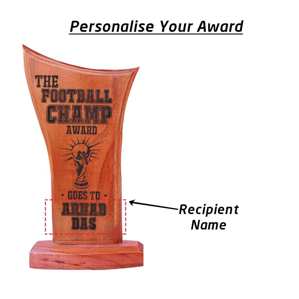 The Football Champ Wooden Award Standee - Image 4