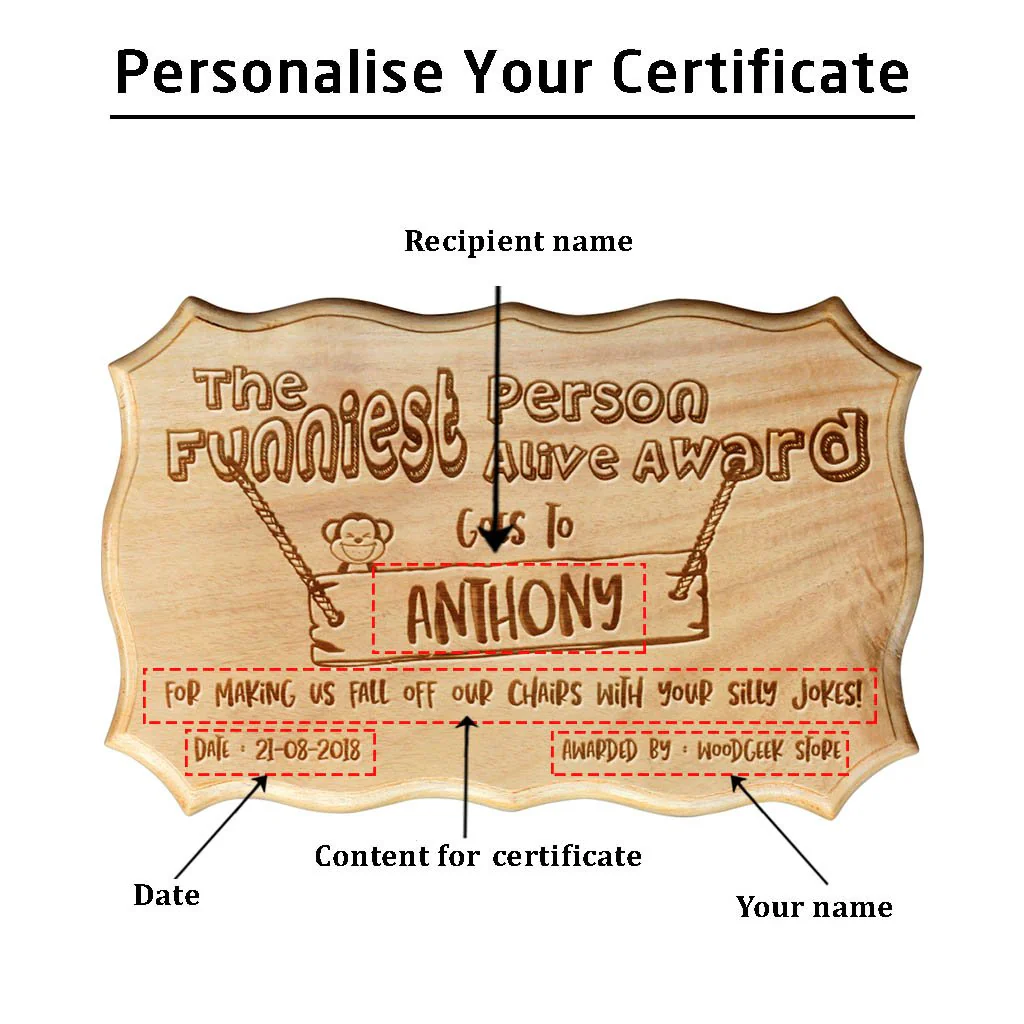 The Funniest Person Custom Award Certificate - Image 3
