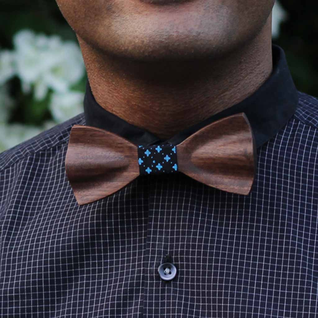 The Iyengar - Brown Wooden Bow Tie - Image 2