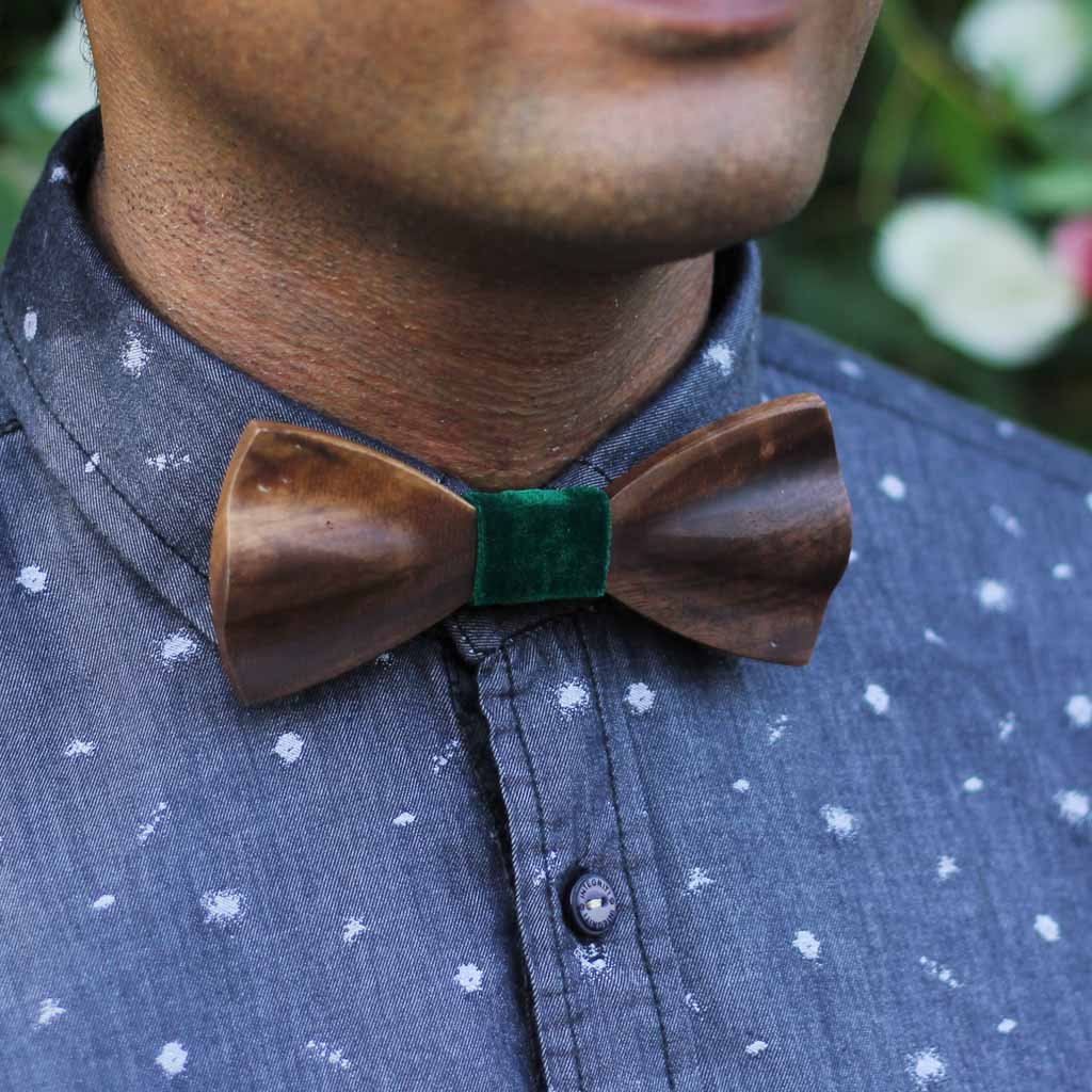 The Iyengar - Brown Wooden Bow Tie - Image 3