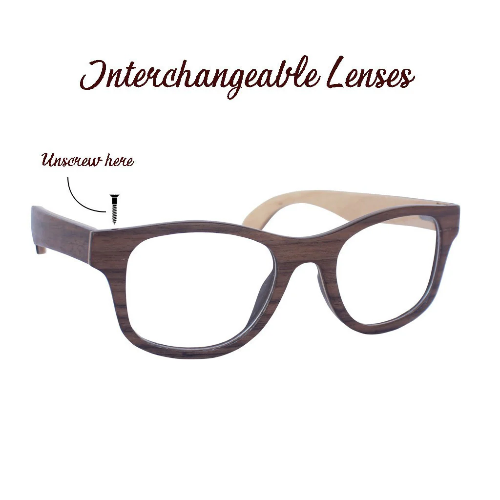 The Minimalist - walnut square wooden spectacle frames - Image 4