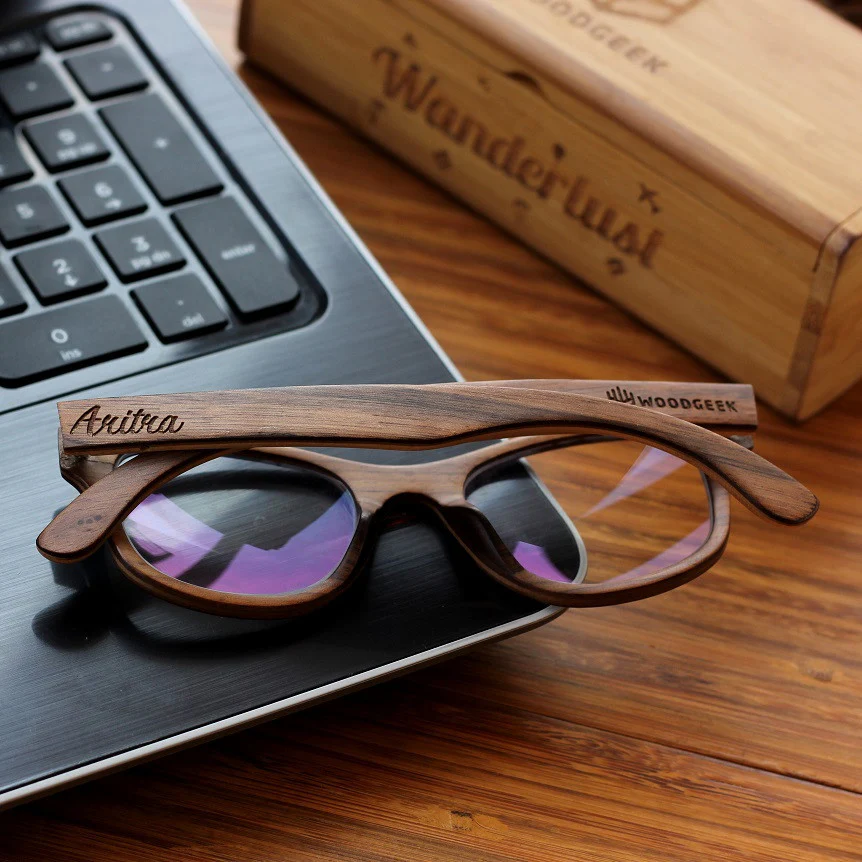 The Minimalist - walnut square wooden spectacle frames - Image 8