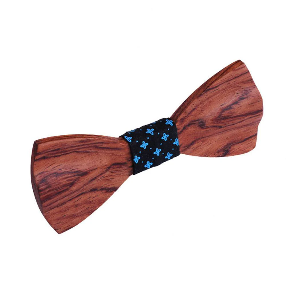 The Mukherjee - Red Wooden Bow Tie - Image 4