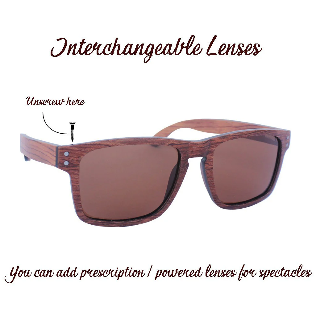 The Navigator - rosewood rectangular wooden sunglasses - Image 4