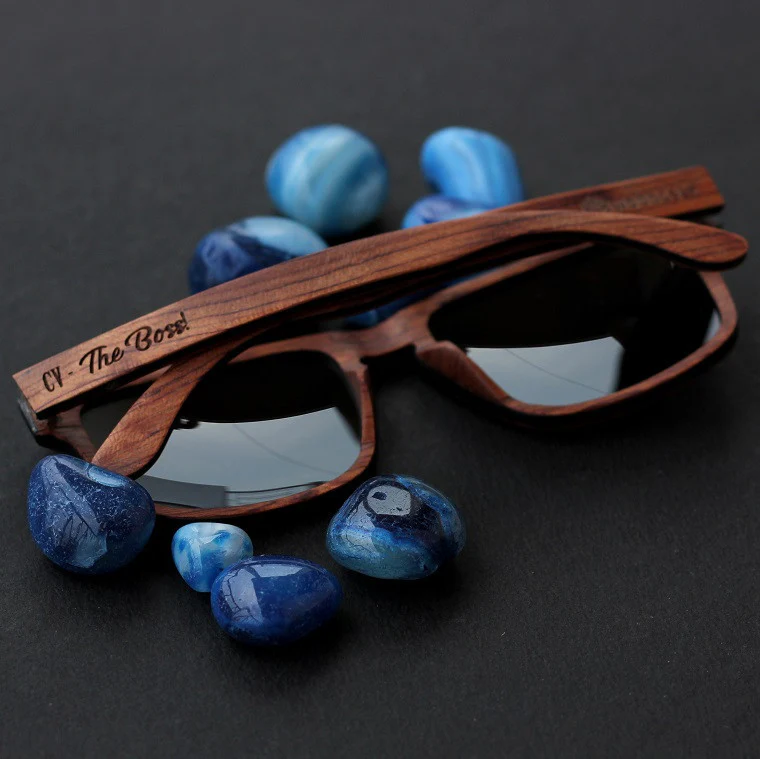 The Navigator - rosewood rectangular wooden sunglasses - Image 9