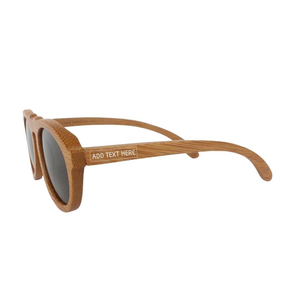 The Retro - brown bamboo wood round sunglasses - Image 3