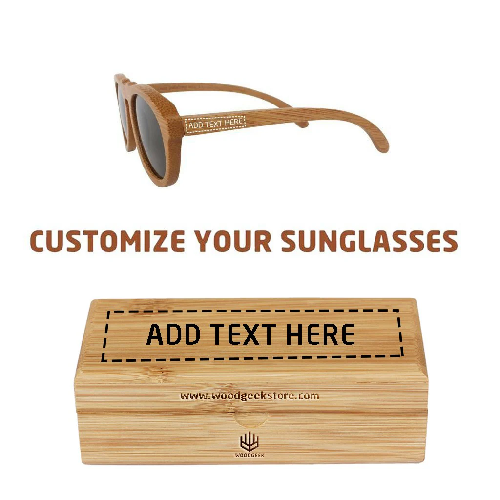 The Retro - brown bamboo wood round sunglasses - Image 6