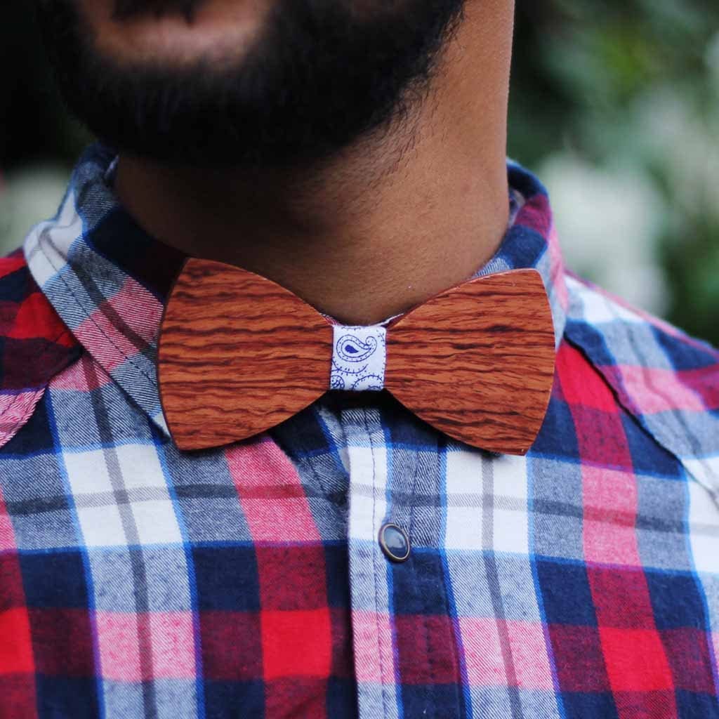 The Riba - Red Wooden Bow Tie - Image 3