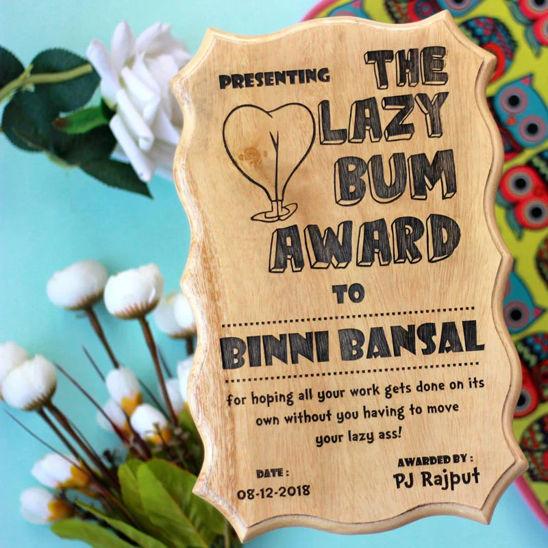 The Lazy Bum Funny Award Certificate - Image 2