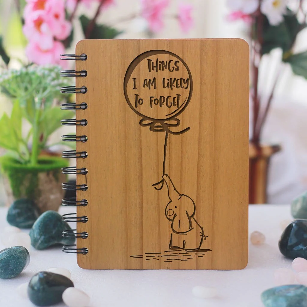 Things I Am Likely To Forget - Personalized Wooden Notebook - Image 2