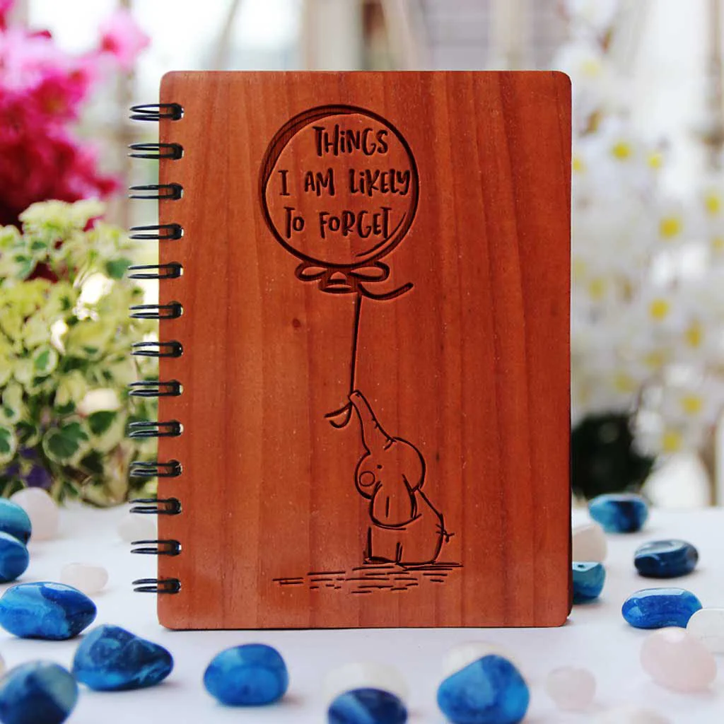 Things I Am Likely To Forget - Personalized Wooden Notebook - Image 3
