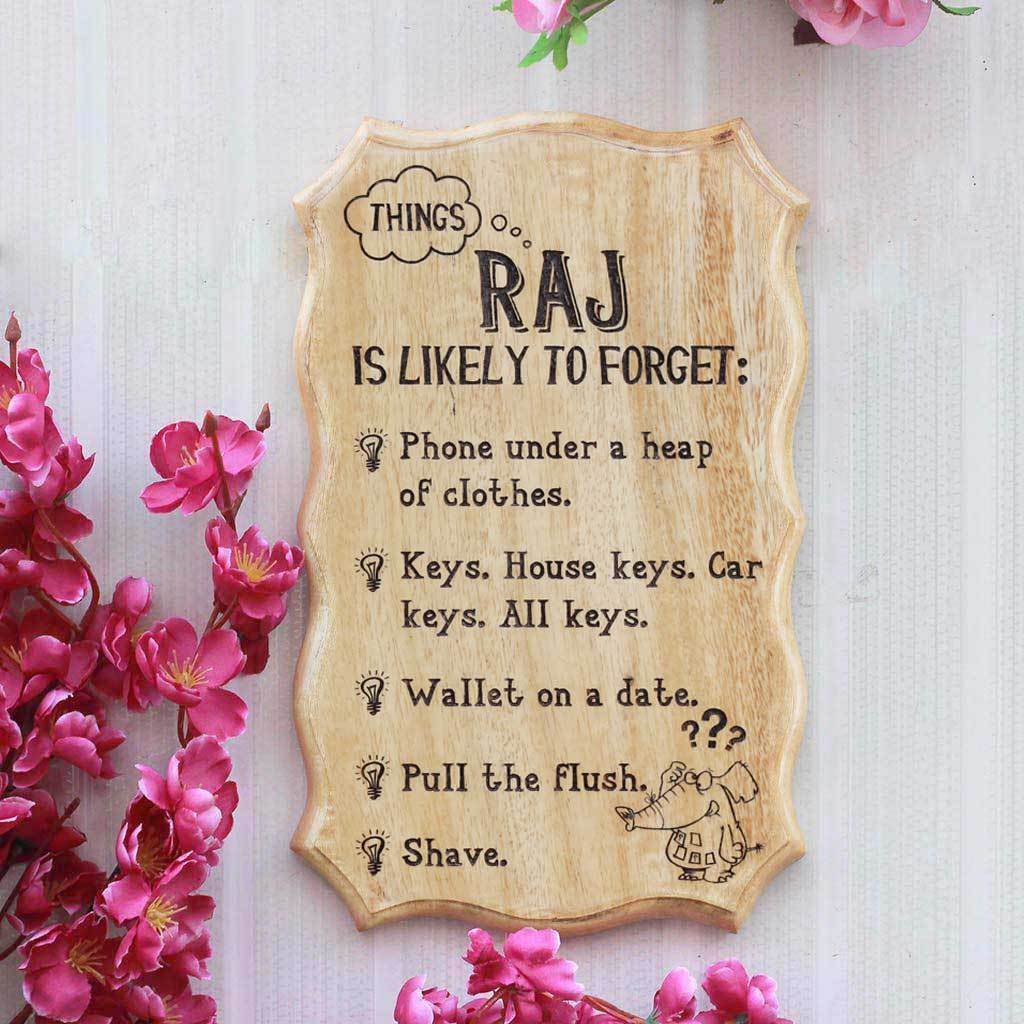 Things I Am Likely To Forget Custom Wood Sign
