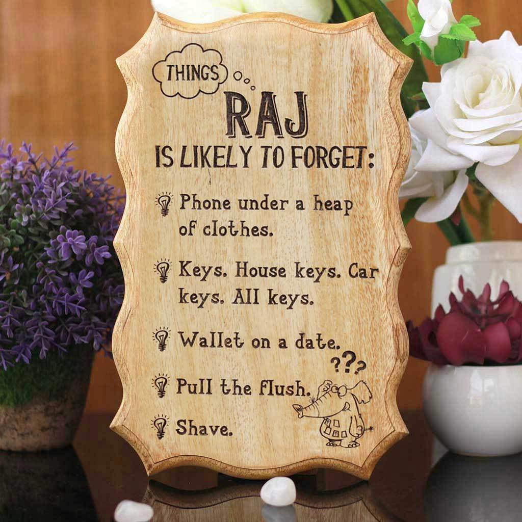 Things I Am Likely To Forget Custom Wood Sign - Image 2