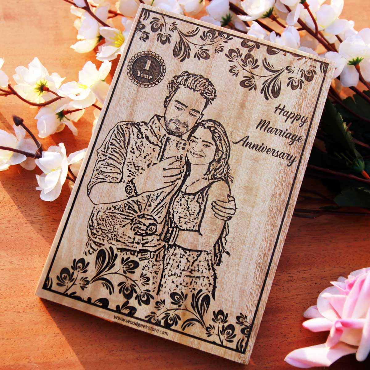 Together, Forever & Always – Personalized Engraved Wooden Frame - Image 4