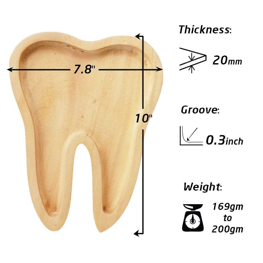Tooth-Shaped Wooden Tray - Image 4