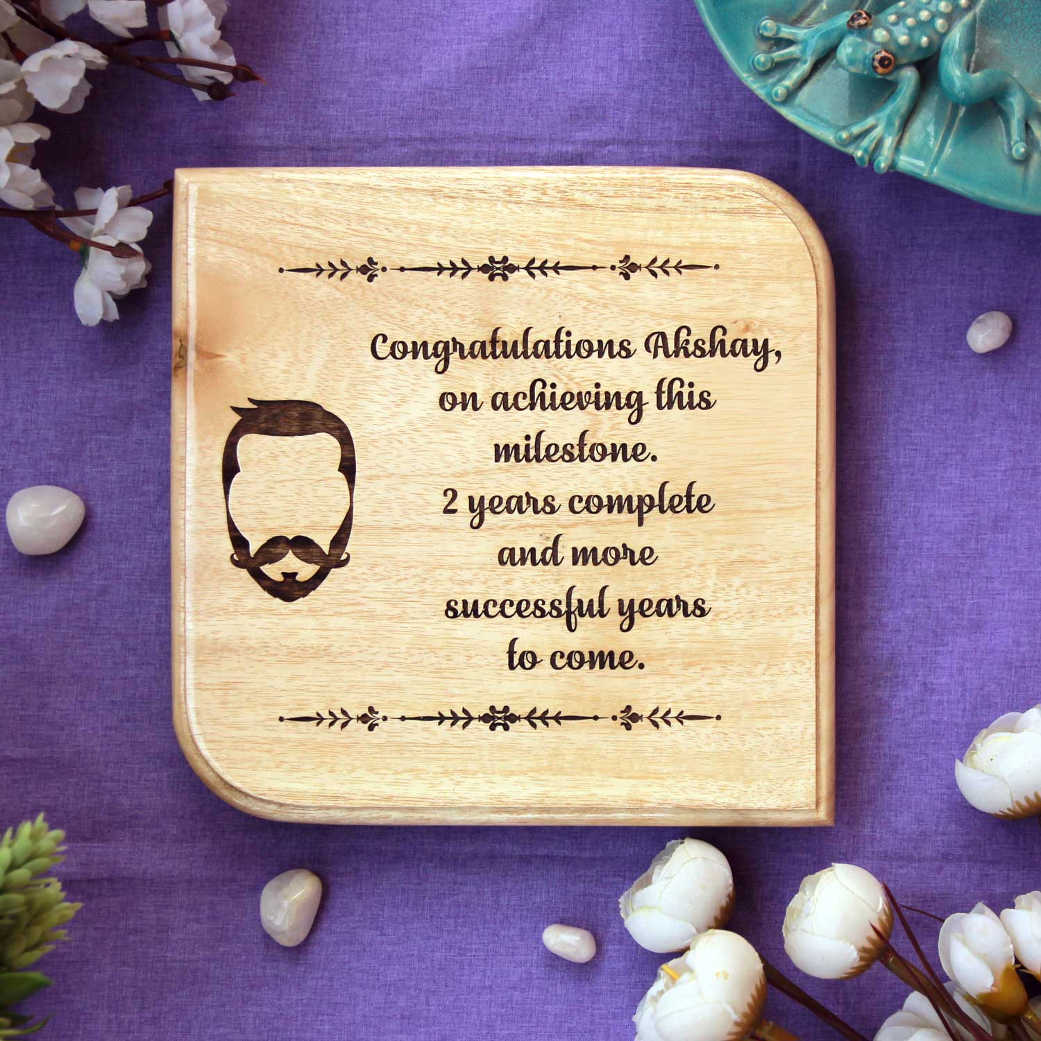 True Friend Does Not Judge Personalized Engraved Wood Frame | Gift For Friends - Image 2