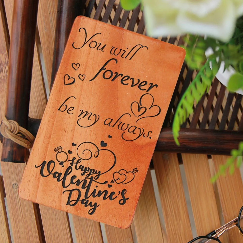 Valentines Day Cards: Set Of Personalized Wooden Cards - Image 2