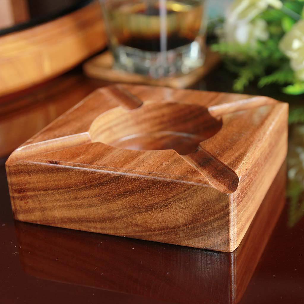 Personalized Dark Wood Ashtray | Custom Engraved Ashtray For Home - Image 6
