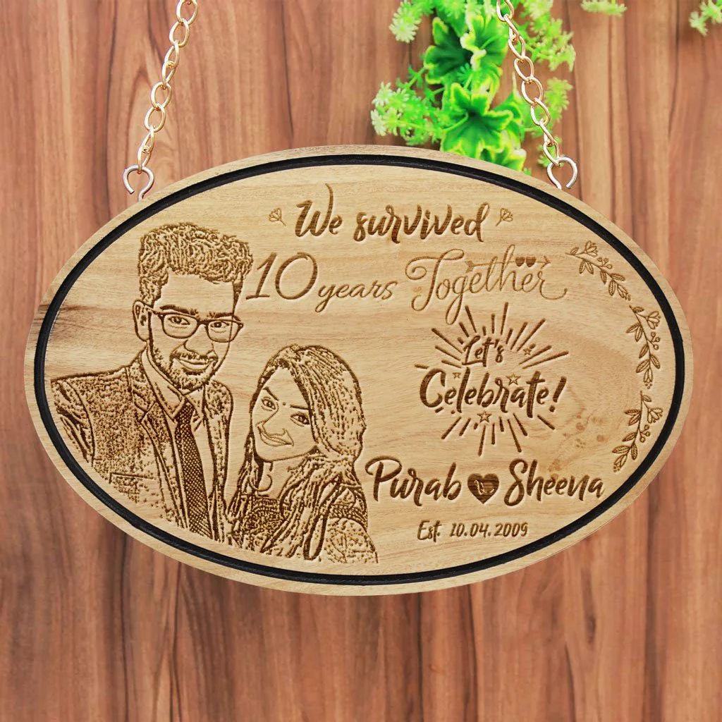 We Survived - Funny Anniversary Hanging Wooden Sign - Image 2