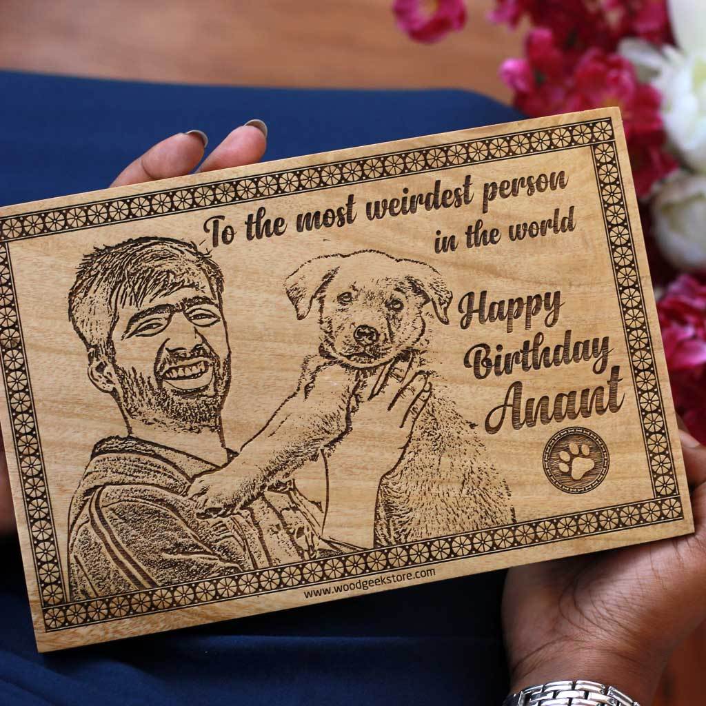 When I Needed A Hand I Found Your Paw - Personalized Wooden Frame Gift For Dog Lovers - Image 2