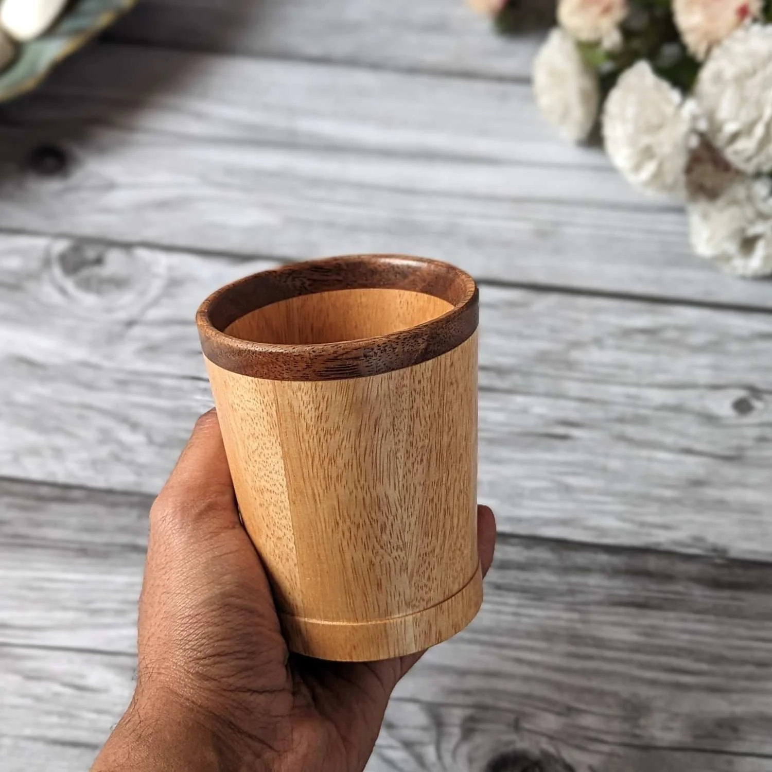 Wooden Whiskey Glasses Set, Handmade Scotch Glass Set - Image 6