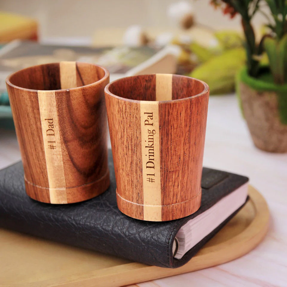 Wooden Whiskey Glasses Set, Handmade Scotch Glass Set - Image 7