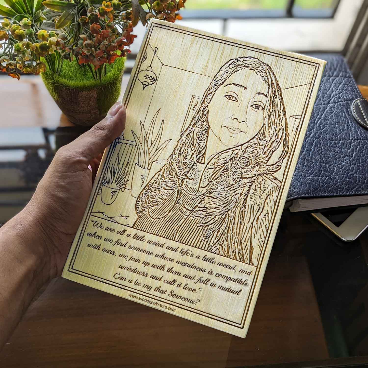 Will You Be My Weird? | Quirky Romantic Wood Frame Gift For Valentines Day - Image 2