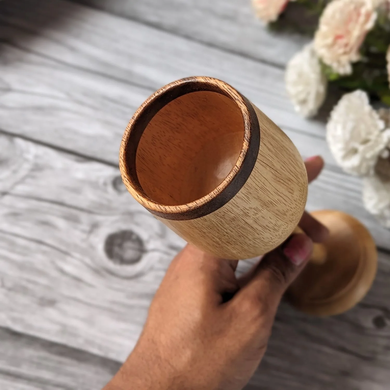 Wine Glasses | Red Wine Glasses | Handmade Wooden Wine Goblets - Image 6