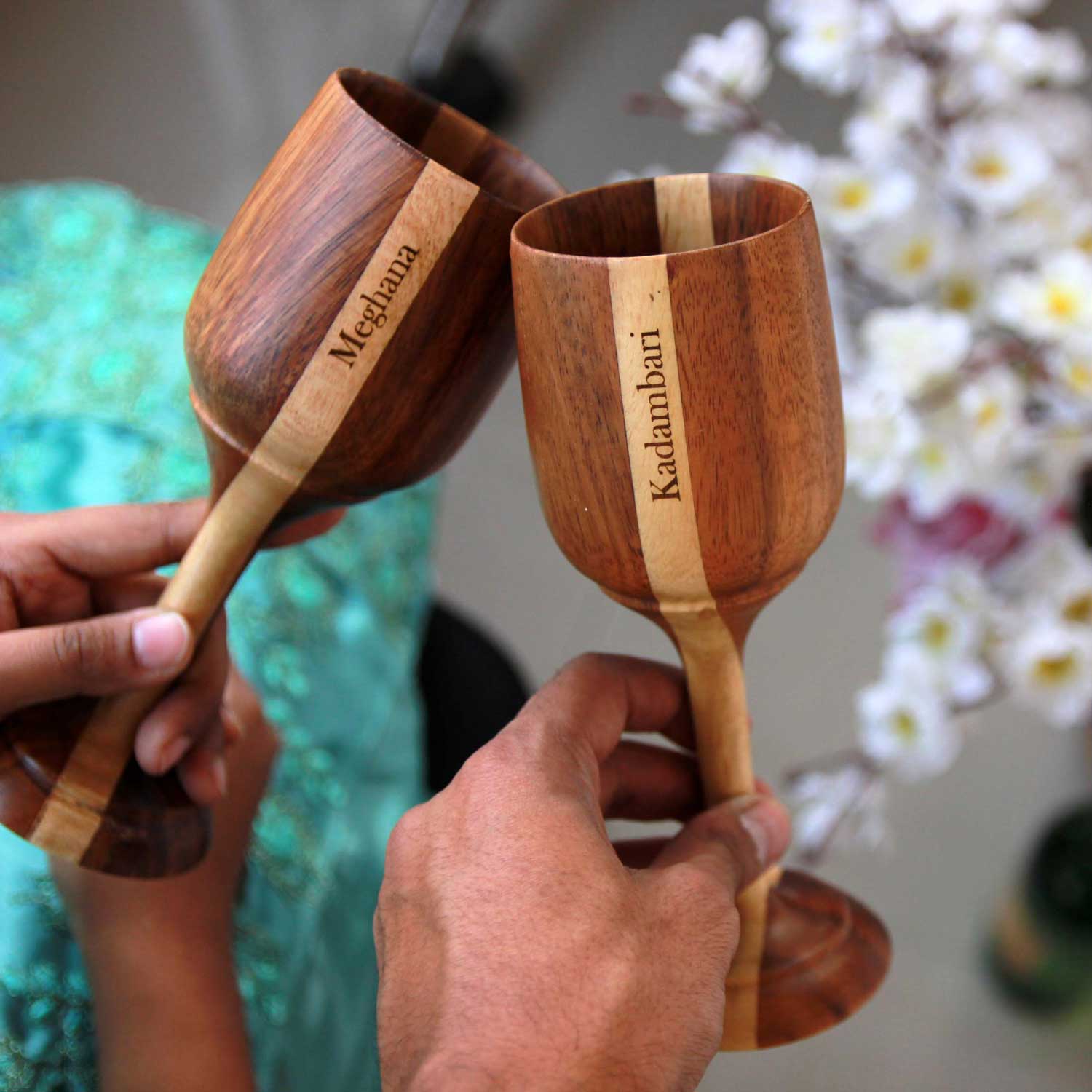 Wine Glasses | Red Wine Glasses | Handmade Wooden Wine Goblets - Image 7