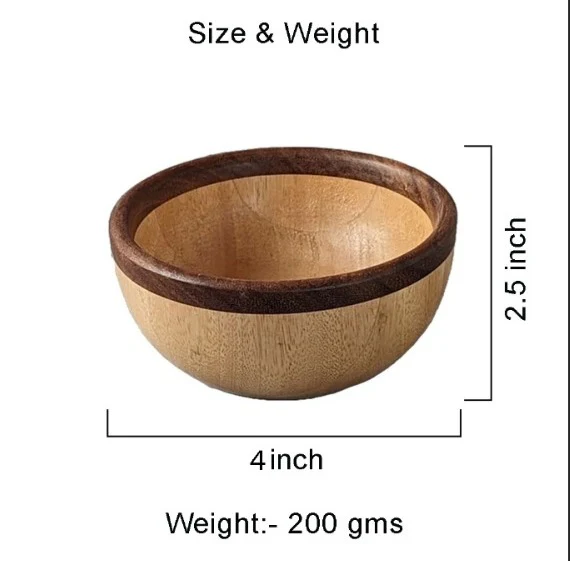 Wood Bowls Set Of 2 | Handmade Wooden bowls - Image 5