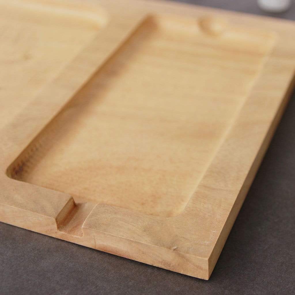 Wood Valet Tray & Phone Tray With Charging Station - Image 7