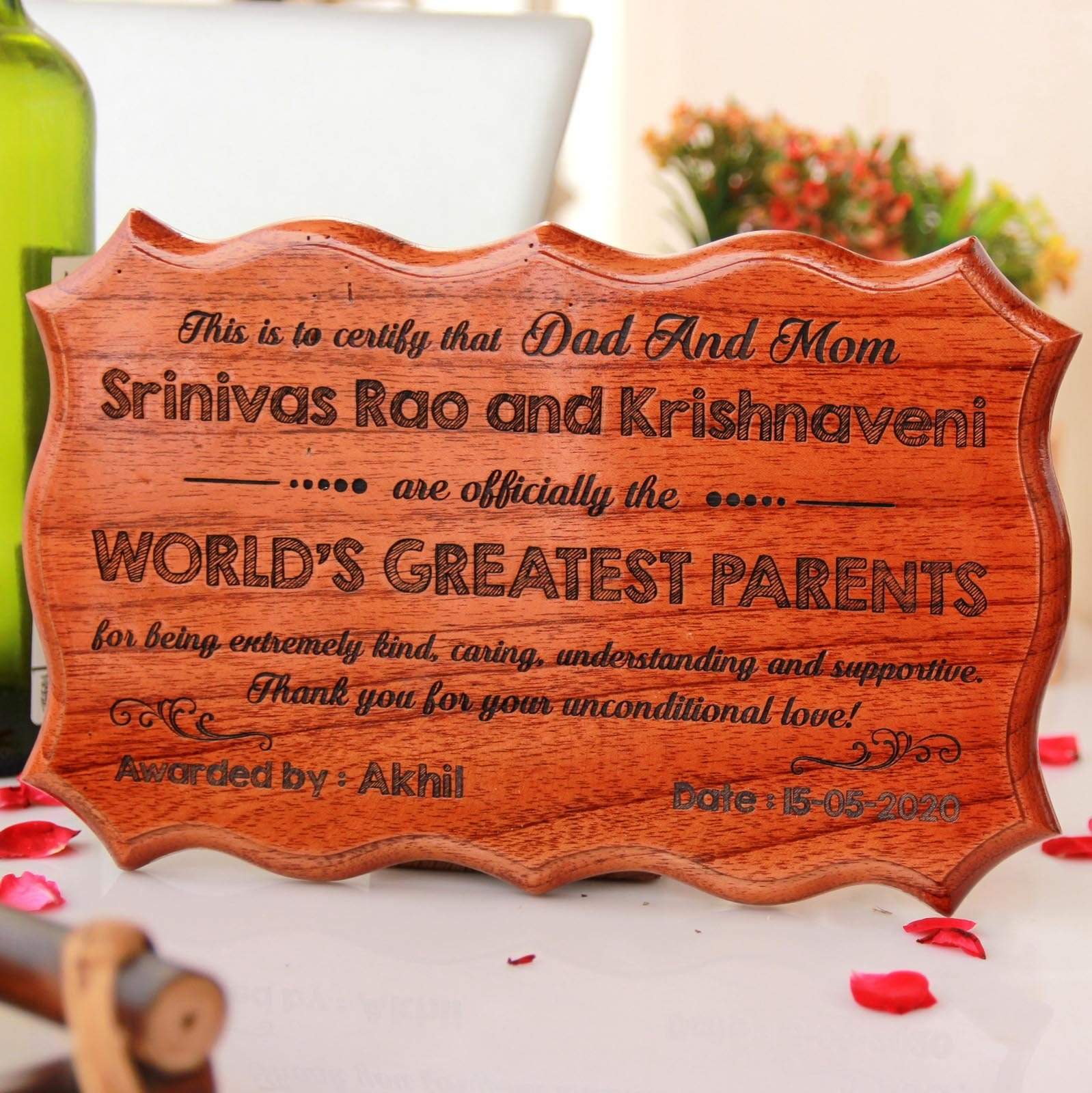 Wooden Anniversary Certificate For A Loving Couple - Image 6
