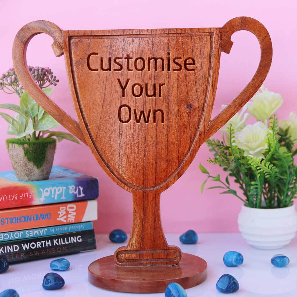 Wooden Award Trophy For Mom & Dad | Gift For Mom & Dad - Image 2