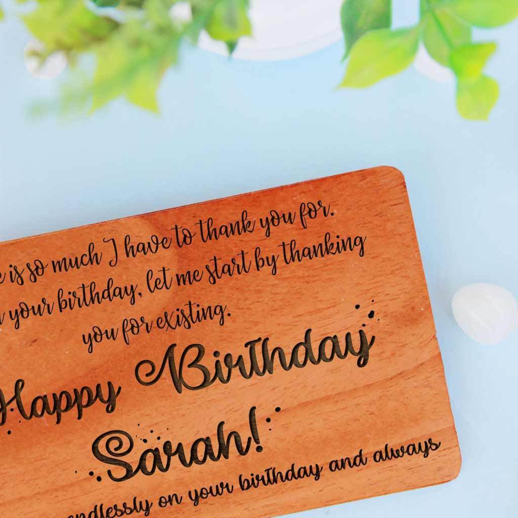 Custom Birthday Cards: Set Of Wooden Birthday Cards - Image 3