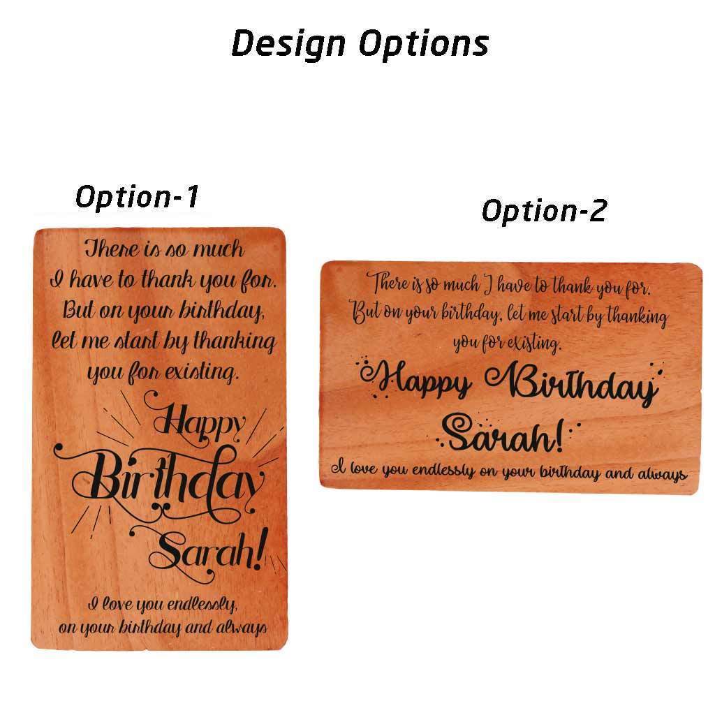Custom Birthday Cards: Set Of Wooden Birthday Cards - Image 4