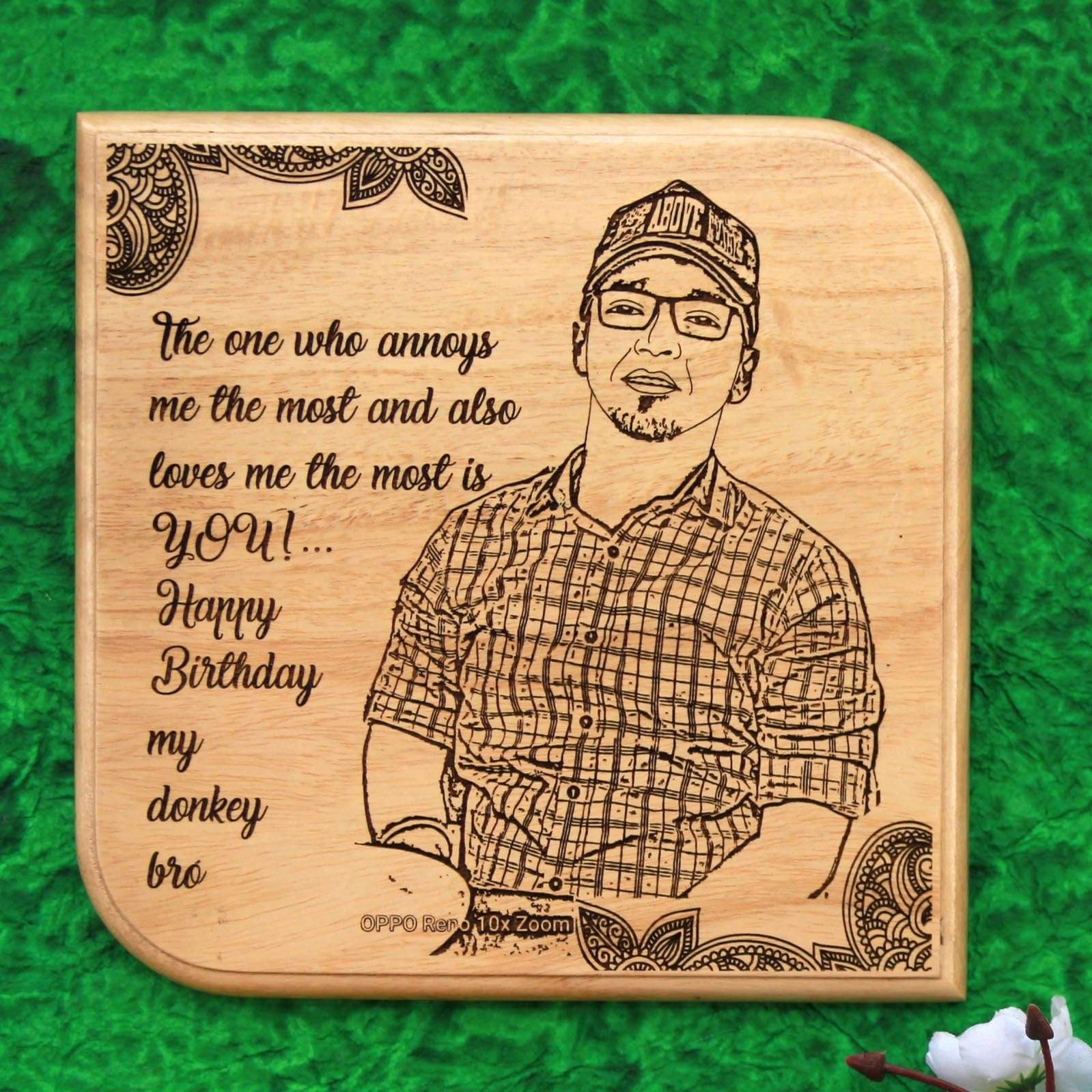Wooden Birthday Plaque For Brother