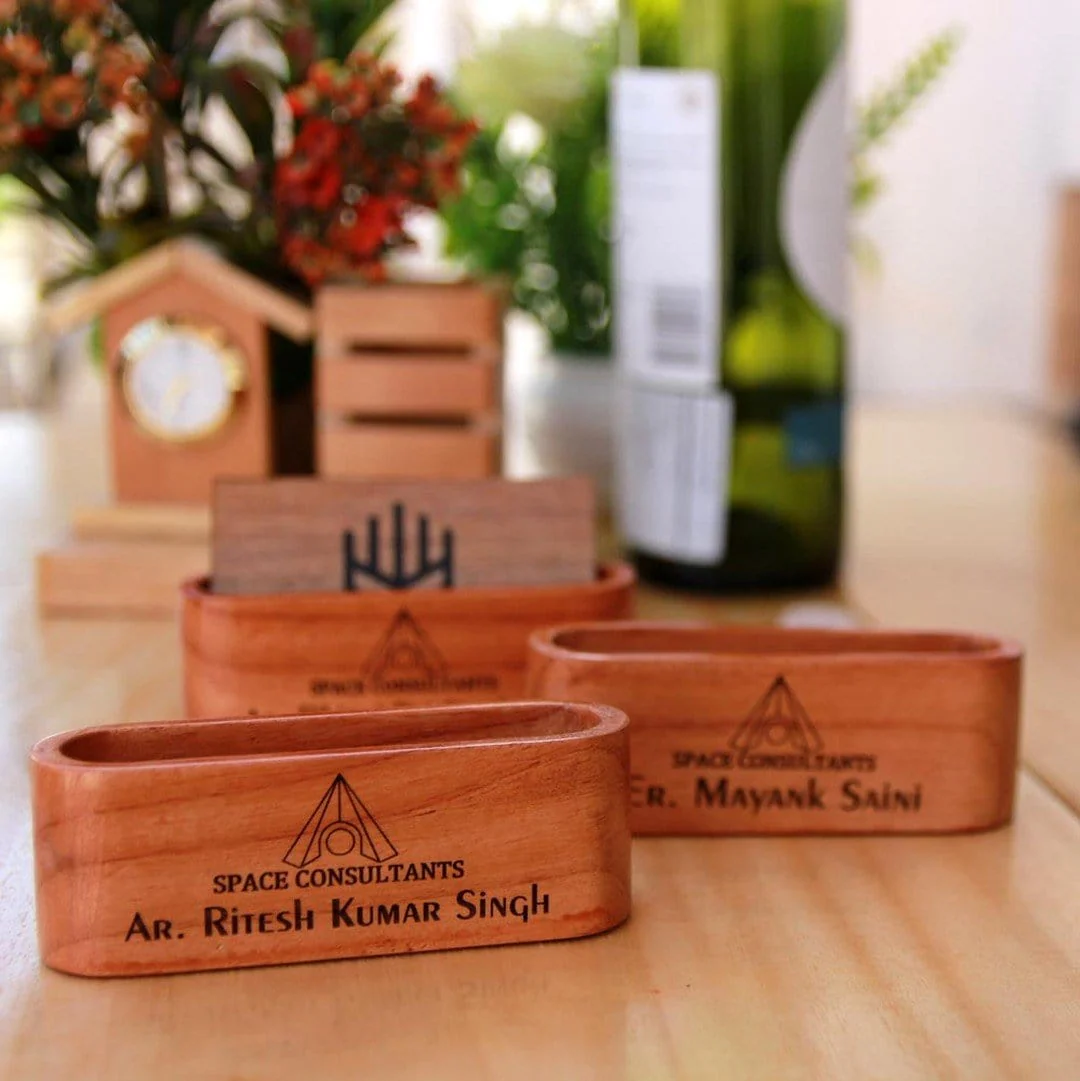 Wooden Business Card Holder | Corporate Gifts - Image 2