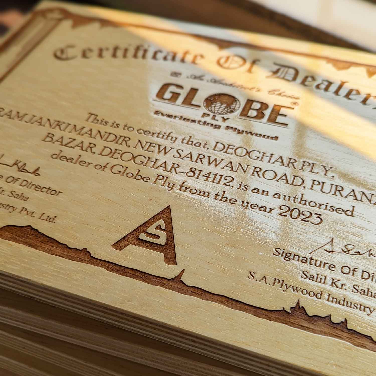 Wooden Certificate Of Dealership | Authorized Dealer Certificate - Image 11