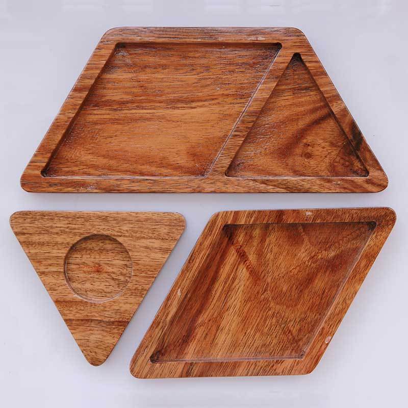 Wooden Desk Organizer 3 Piece Tray - Image 5