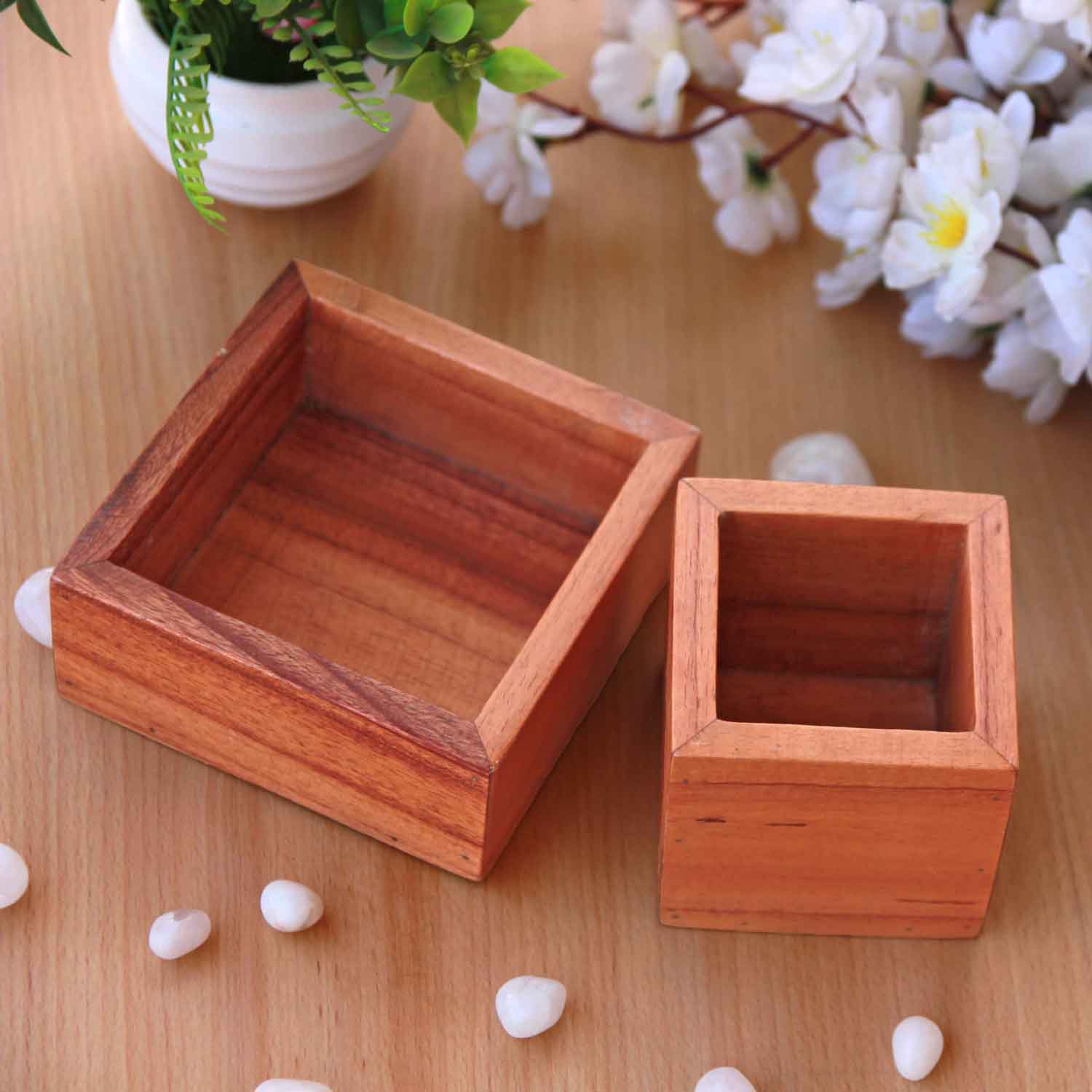 Wooden Desk Pen Stand & Organizer | Personalized Corporate Gift - Image 6