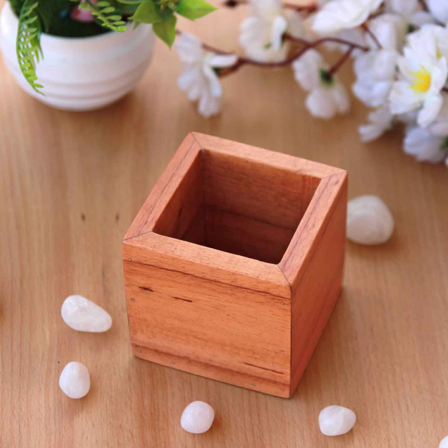 Wooden Desk Pen Stand & Organizer | Personalized Corporate Gift - Image 7