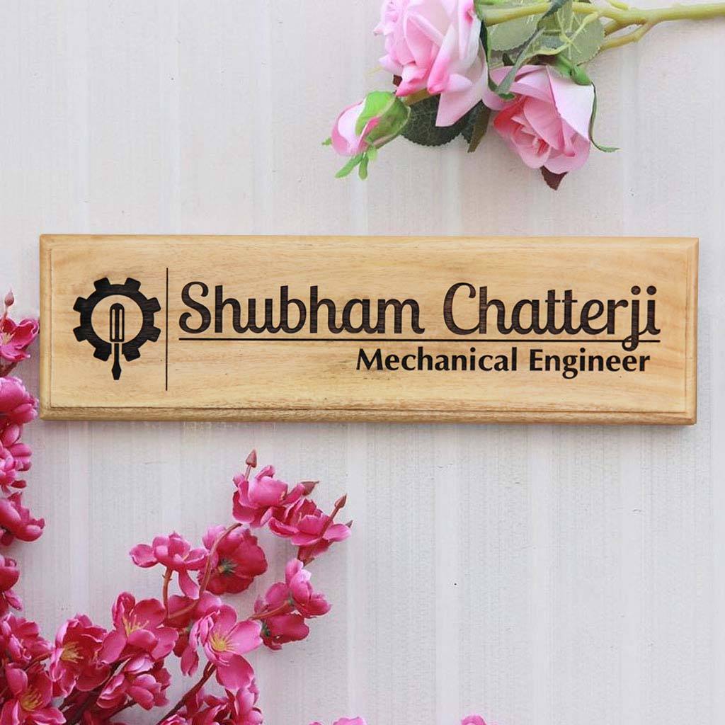 Wooden Engraved Name Plates for Engineers - Image 2