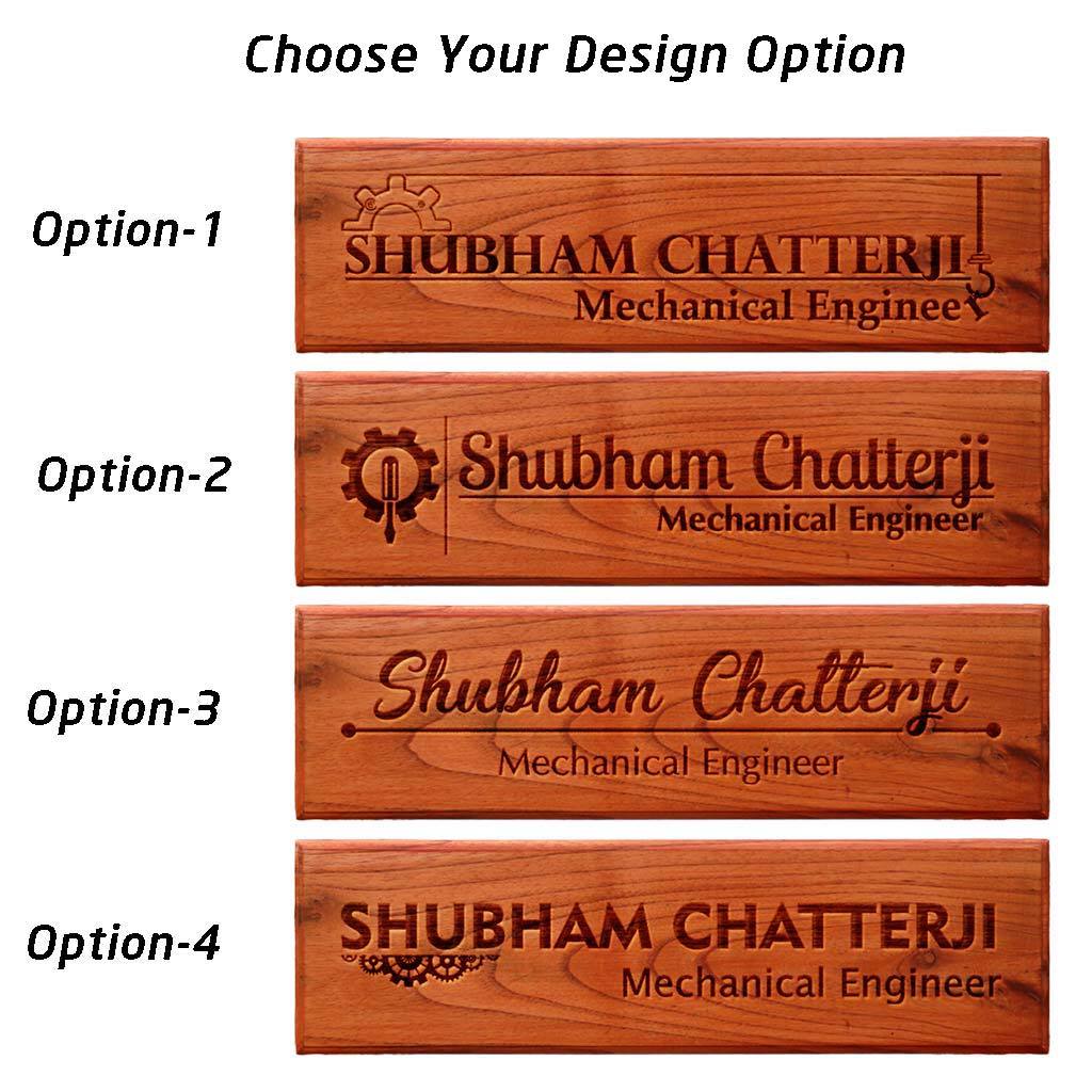 Wooden Engraved Name Plates for Engineers - Image 3