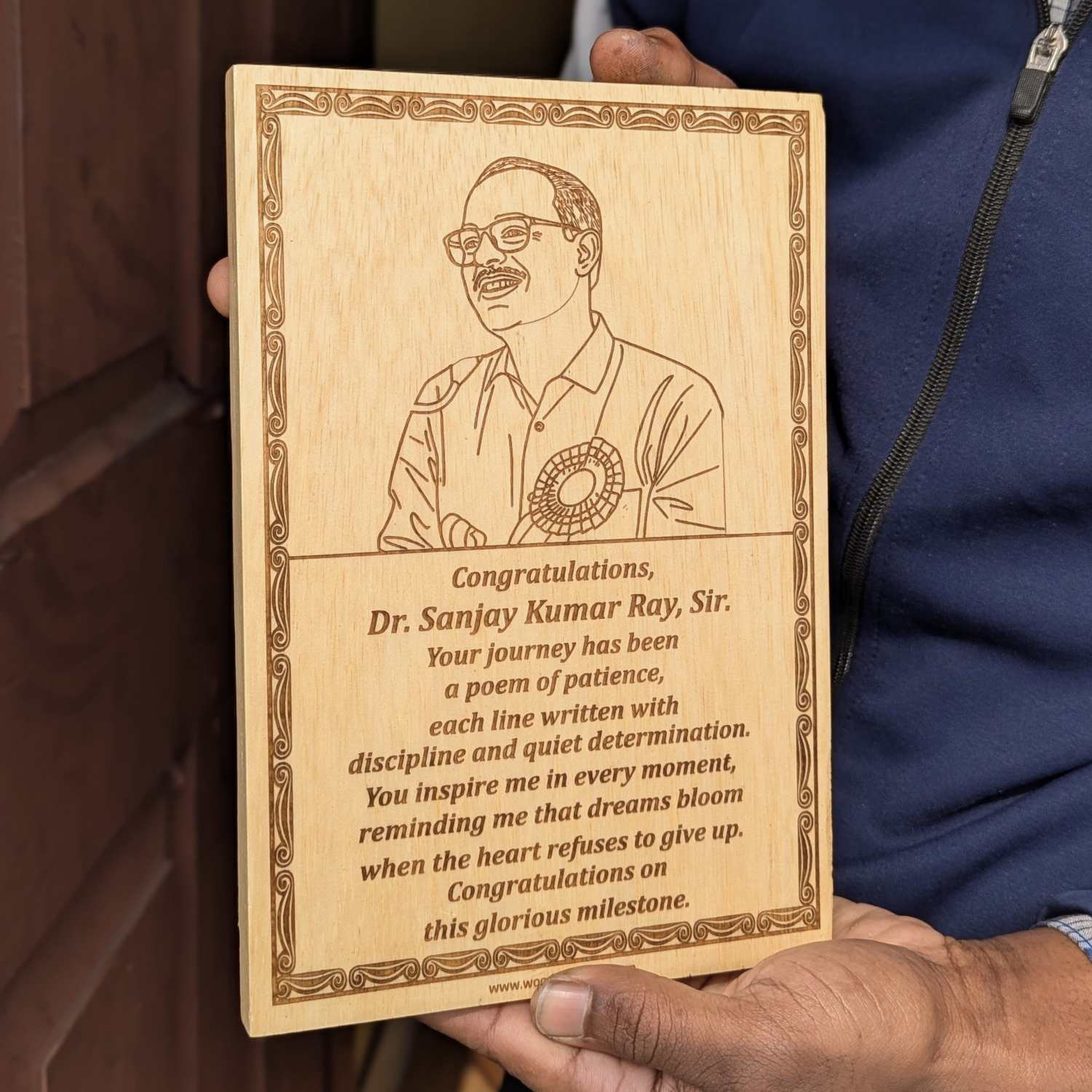 Wooden Engraved Photo for Mentor - Gifts for Boss - Image 4