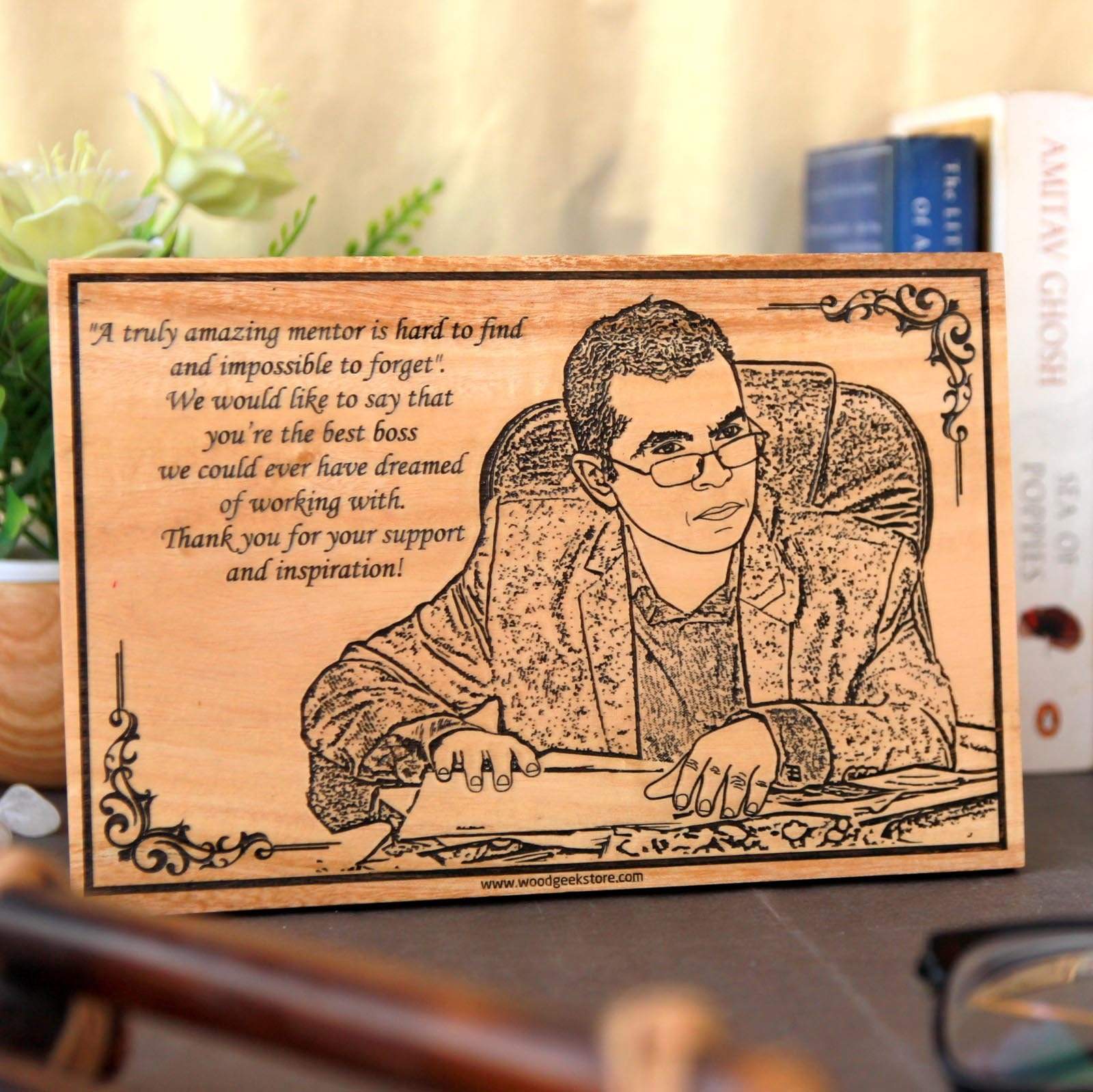 Wooden Engraved Photo for Mentor - Gifts for Boss - Image 5